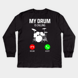 drums Kids Long Sleeve T-Shirt